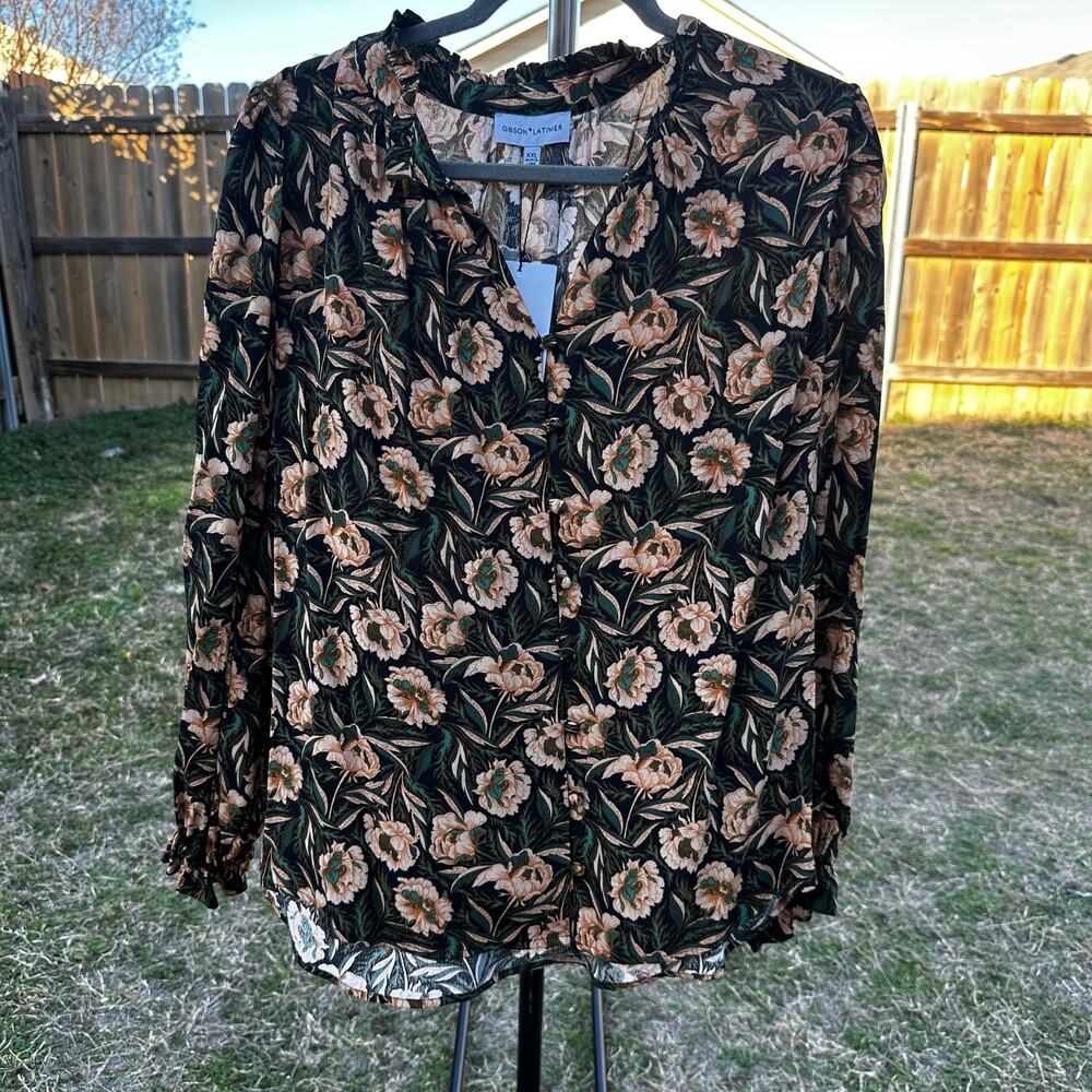 Gibson Latimer Floral Blouse XXL